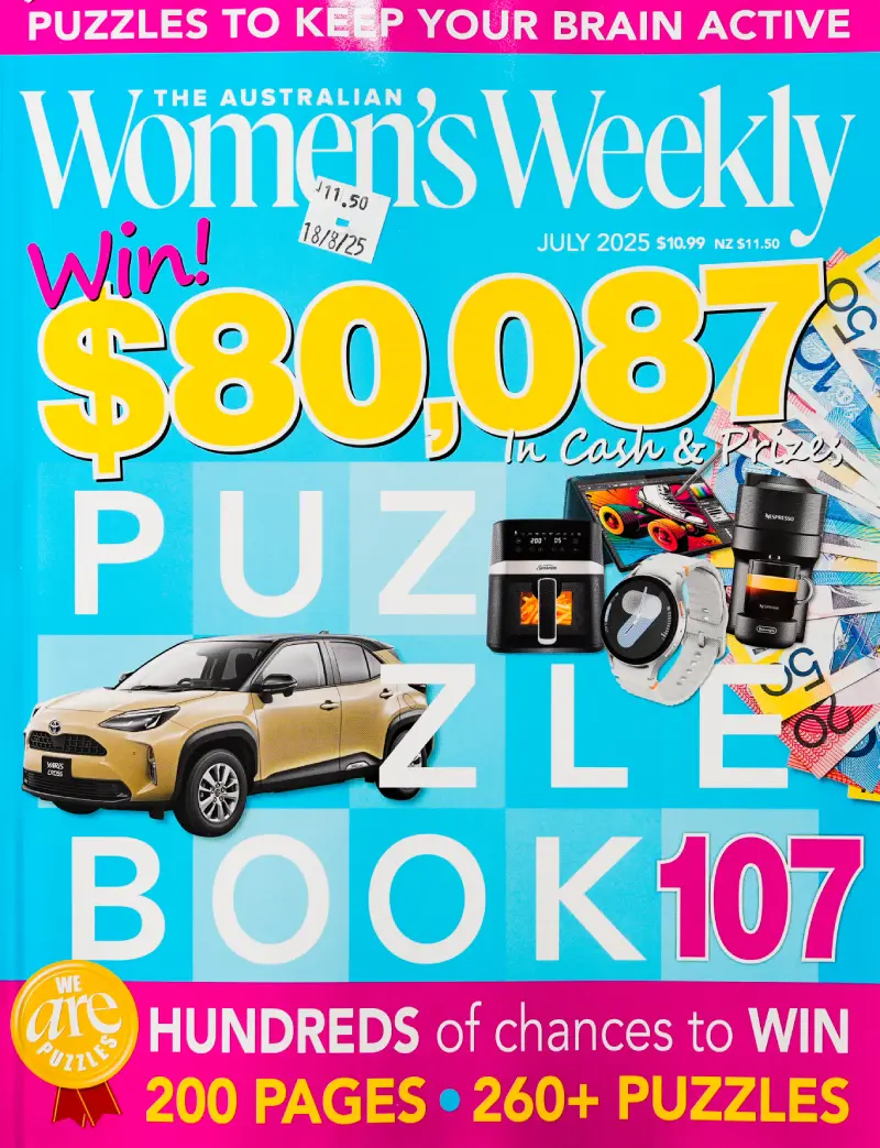 The Australian Women’s Weekly Puzzle Book 107 – July 2025 Edition